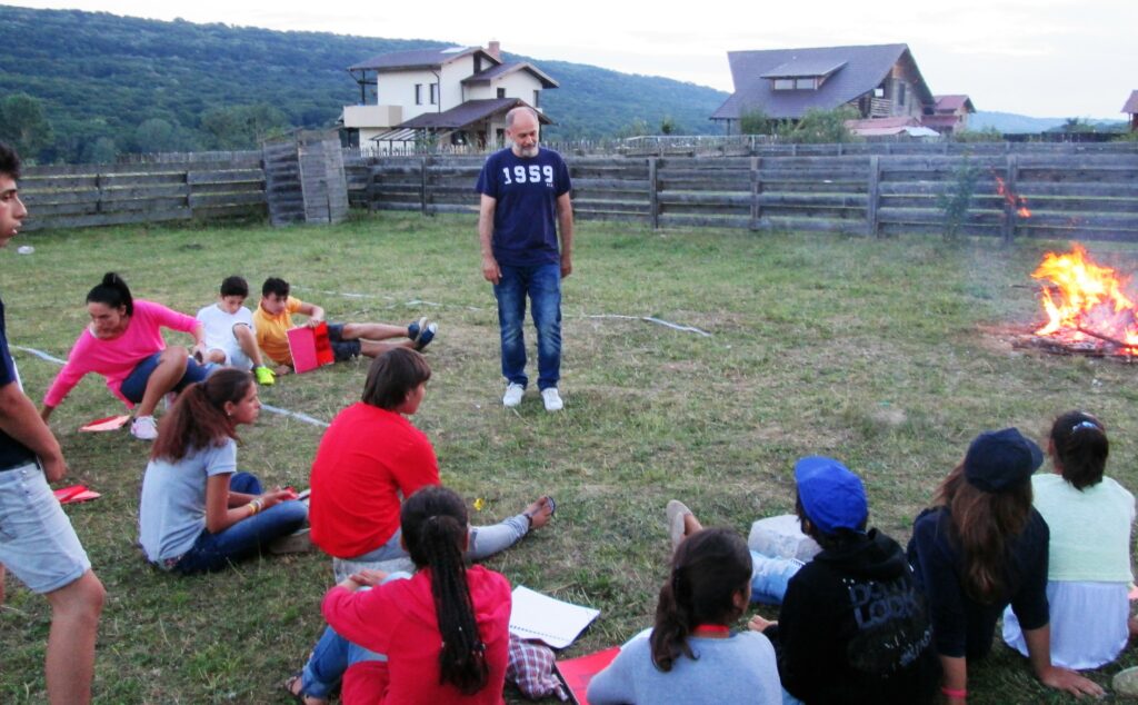 Daniel Rusu teaching at youth camp